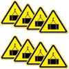 Pack of 8 Warning Stickers 6 x 5 cm Floating