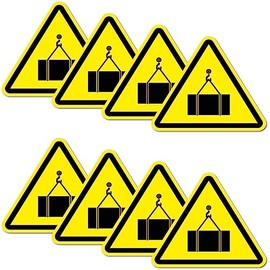 Pack of 8 Warning Stickers 6 x 5 cm Floating Load UV Protection Laminated Waterproof Digital Print Warning
