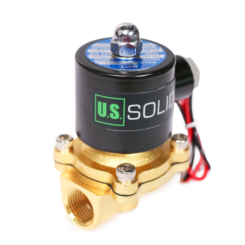 U.S. Solid Solenoid Valve - 1/2” Zinc-Alloy 12V DC Solenoid