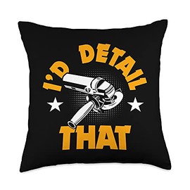 Funny Auto Detailer Meme I'd Detail That Car Detailing Throw Pillow