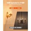 OMED E12 Candelabra LED Light Bulbs 100W Equivalent, 2200K Soft