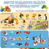 Christmas Advent Calendar 2024 Ocean Animals Building Blocks for Kids,