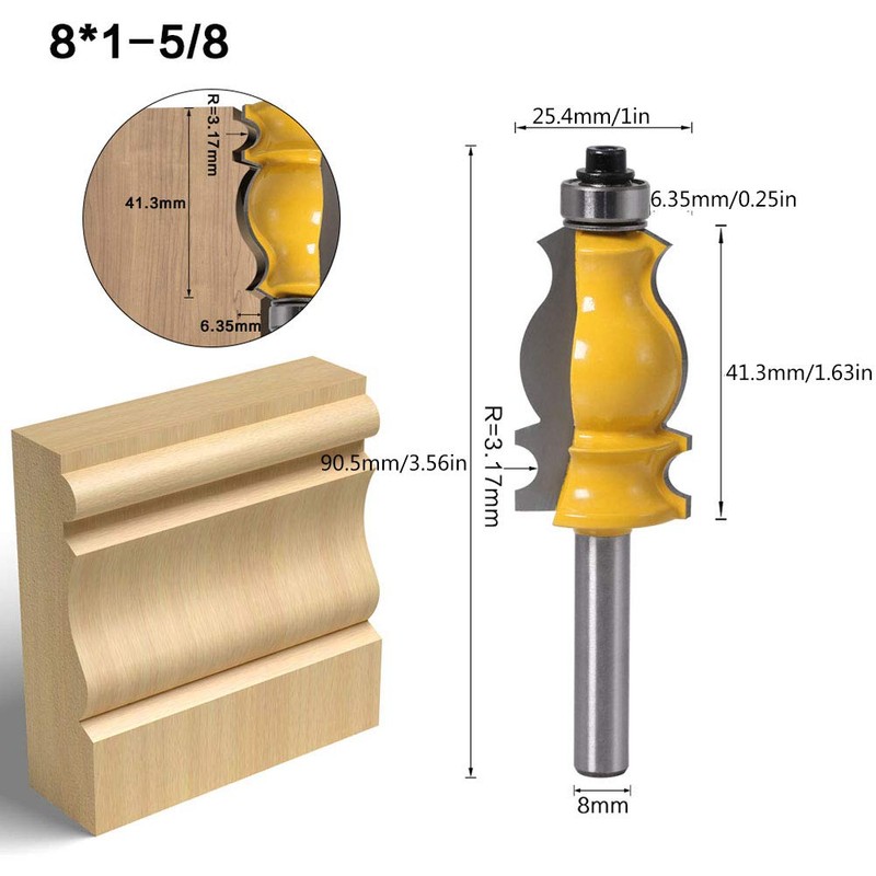 Precise Architectural Moulding Cutter Set, Durable Trimming Cutter, High Hardness
