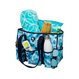 geckobrands 8 Pocket Tote - Utility Travel Swimming Pool Tote Duffle Bag for Gym, Shopping, and Everyday Use