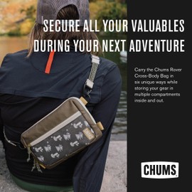 Chums Rover Crossbody Sling Bag for Women & Men – Convertible, Multi-Pocket Day Pack for Travel (Paisley)