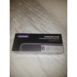 Daleemio Cordless Hair Straightener Brush, Portable  DM150 Dark Grey(Purple)