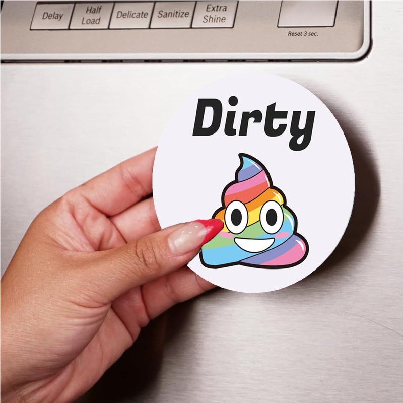 SURALIN Magnet Dishwasher Clean Dirty Sign Funny Design Magnet for