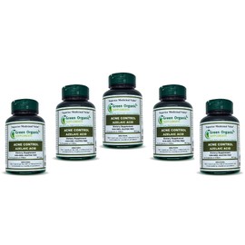 Green Organic Supplements Acne, Azelaic Acid, 90 VCaps, High Absorbable, Non-GMO, Gluten-Free, (Pack of 5)