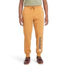 Timberland Men's Linear Logo Sweatpant, Wheat Boot, Medium