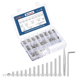 Kozelo 1128pcs M3 Socket Head Cap Screws Bolts Nuts Assortment Kit - [M3x4/5/6/8/10/12/14/16/18/20/25/30mm] 304 Stainless Steel Allen Socket Drive for 3D Printer with Allen Wrench