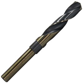 Drill America - KFDRSD9/16 9/16" Reduced Shank High Speed Steel Black & Gold KFD Drill Bit with 1/2" Shank, KFD Series