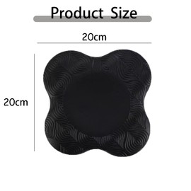 2-Piece Knee Cushion Yoga, Yoga Accessories, Non-Slip Knee Pad Mat Set, Wear-Resistant, Protects the Knees, Hands, Wrists and Elbows, Black