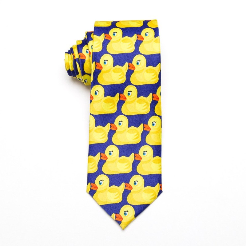 NECOTIA Men's Necktie, 3.1 inches (8 cm), Cute Yellow Duck
