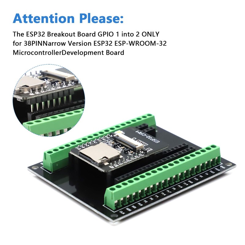 APKLVSR Pack of 3 ESP32 Breakout Board GPIO 1 in