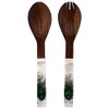 Purpledip Mother of Pearl Decorated Wooden Cooking & Serving Spoon