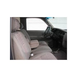 Durafit Seat Covers Made to fit 1992-1998 T100 Regular and XCab Front 60/40 Split Bench Seat Covers in Gray Twill with Opening Center Armrest. Adj. Headrest No Shifter Cutout