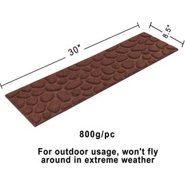 Comme Rug Stair Treads Mat with Rubber Backing,Non-Slip,Indoor Outdoor Step treads,Grey Knot Collection,8.5" x 30"