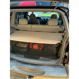 EACCESSORIES EA Rear Trunk Organizer Cargo Net for Jeep Liberty 2002-2007 – Envelope Style Cargo Net for SUV - Premium Mesh Car Trunk Organizer Vehicle Carrier Storage - Compatible with Liberty