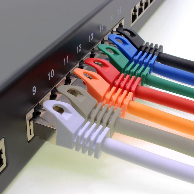 1aTTack.de 1,0m - grün - 5 Stück CAT.7 Netzwerkkabel Patchkabel