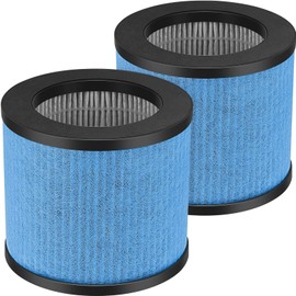 TPAP002 Filter Replacement 3-in-1 H13 True HEPA Upgraded Compatible with TOPPIN TPAP002 HEPA Air Purifier Comfy Air C1, Part #TPFF002, 2 Pack