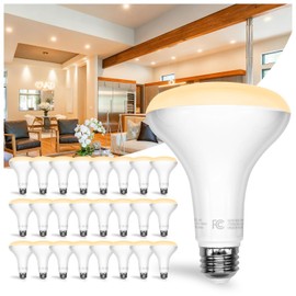 DAYBETTER BR30 Recessed Light Bulbs Equivelent 65W Dimmable Warm White 2700K, 24Pack BR30 Indoor Flood Light Bulbs 9W 120V, E26 Base for Kitchen Bathroom