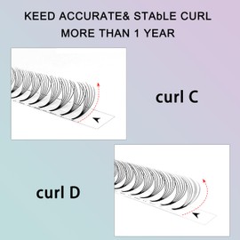 CoMango Premade Lash Extensions - 320 Fans, Short Stem, Volume Lash Fans (320Fans-6D-0.07-C-09mm)