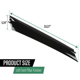 LQI Front Pillar Finisher Windshield Trim Panel Molding Left Driver Side Compatible with Nissan Armada 2017-2023, Fit Infiniti QX56 2011-2013, Fit Infiniti QX80 2014-2023 Black