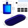 Qtip Holder Bathroom Set with Tray(4PCS) - 3 Pack Acrylic
