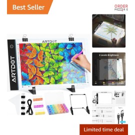 A4 LED Light Pad for Diamond Painting USB Powered Adjustable Brightness