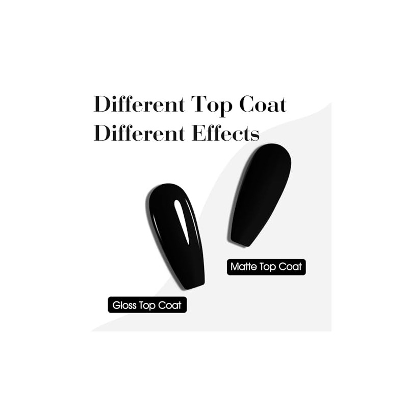 CANNI - Esmalte de uñas en gel negro, 1 pieza,