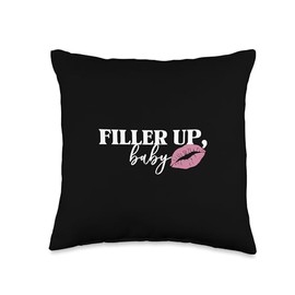 Filler Up Baby Lip Filler Injection Nurse Injector Throw Pillow