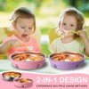 Nuogo 2 Pcs Stainless Steel Baby Suction Plates with Removable