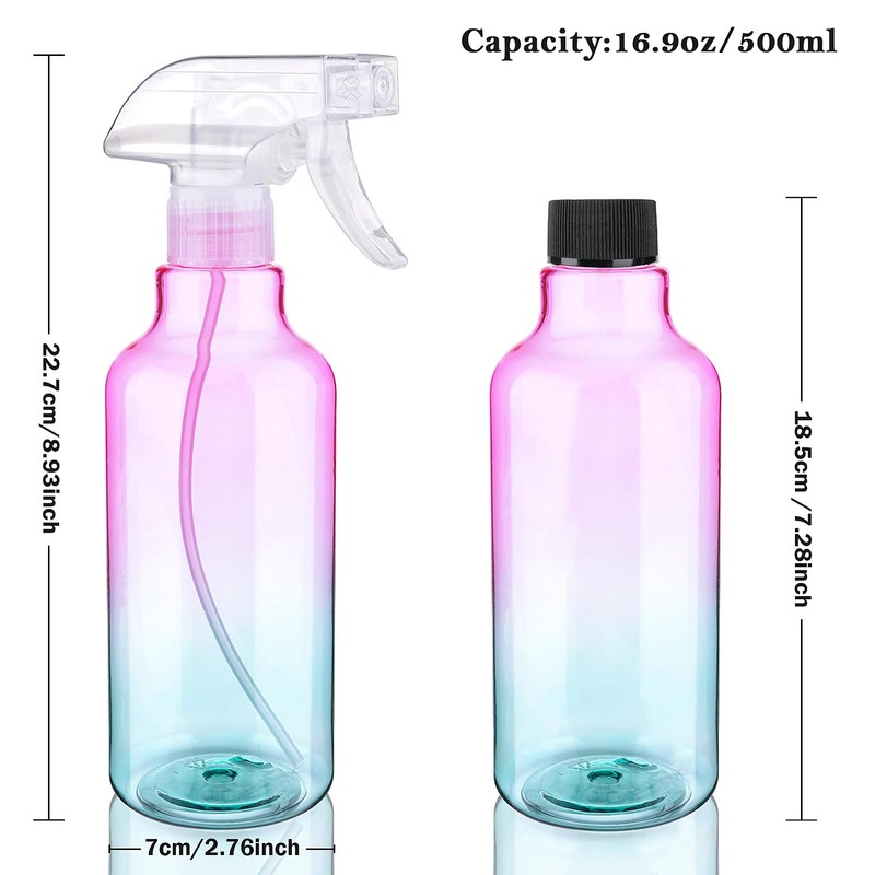 Hethyo Spray Bottles Plastic Spray Bottle for Hair Mist/Stream Heavy