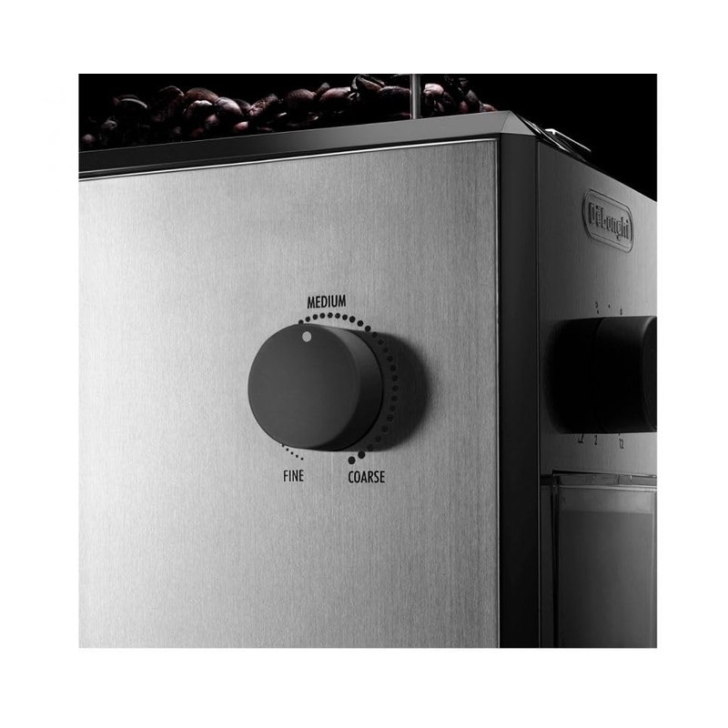 De'Longhi Delonghi Stainless Steel Burr Coffee Grinder, Silver