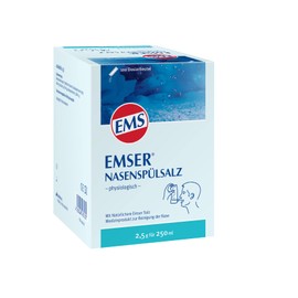 Emser Nasal Rinse Salt, Physiological Nose Shower for Colds, Allergies and Nose Care, 100 x 2.5 g Bag