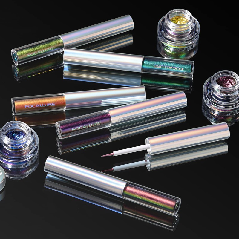 FOCALLURE Chameleon Liquid Eyeliner,Intense Color Shifting Eyeliner Pen,Metallic Multi-Reflective Finish,Sweatproof,Smudge-proof,Ultra-Fine