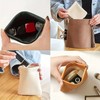 XINCHENG 3pcs Small Makeup Pouch, Mini Makeup Bag, Waterproof Leather