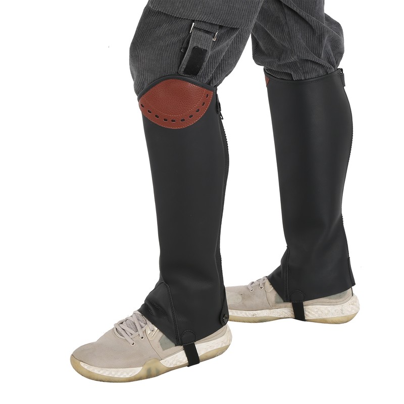 2Pcs Leather Half Chaps Equestrian Horse Riding Half Chaps Leg
