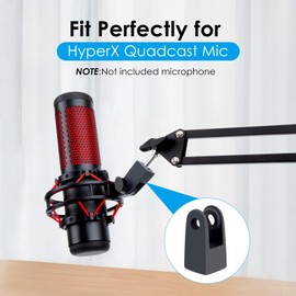 YOUSHARES HyperX Quadcast Mount Adapter for HyperX Quadcast s Mic - The HyperX Quadcast Boom Arm Replacement Adapter Get The Reliable Support and Allowing for More Diverse Content Creation Scenarios