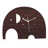 Gatuida Fashionable Wooden Elephant Wall Clock Silent Decorative Wall Mount