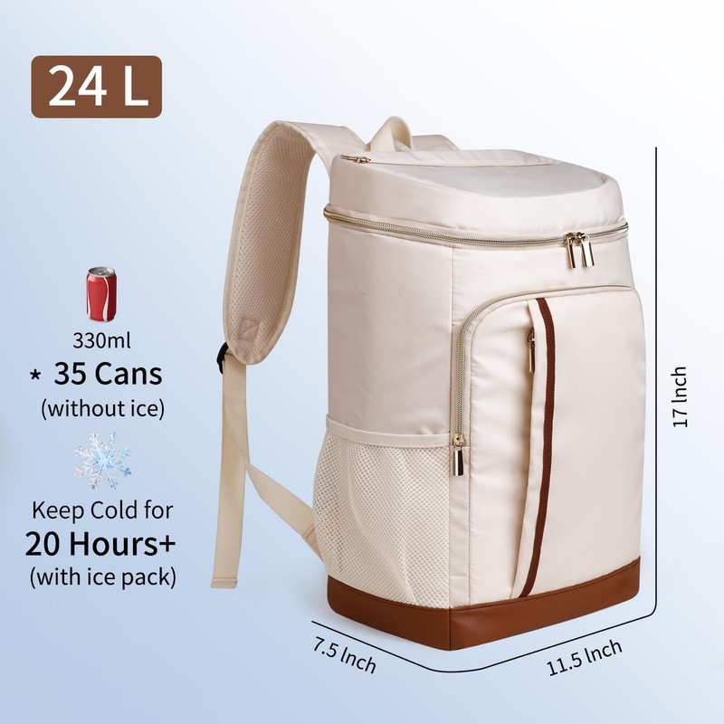 Cooler Backpack Insulated Waterproof 35 Cans, Soft Side Beach Cooler