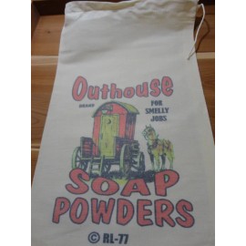 RL-77 OUTHOUSE SOAP Flour Bag Sack Feed Seed  Novelty Collectible