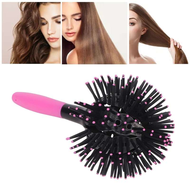 3D Curly Hair Comb Round Ball Hair Brush Detangling Eliminates