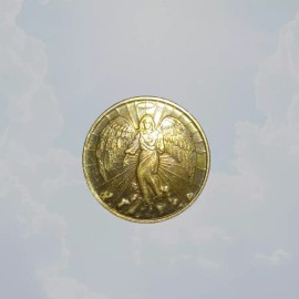 Vintage Guardian Angel Protection Blessing Token Coin Baptism Gift Metal