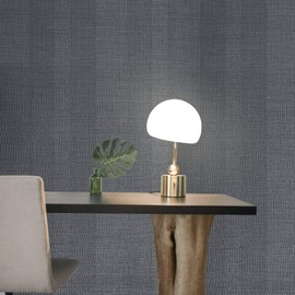 Unique Luxury Charcoal Black Stripes Faux grasscloth Textures Striped wallcoverings Textured 3D Modern Wallpaper