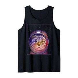 Astronaut cat - Kitty in space with helmet Tank Top