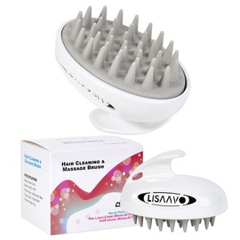 LISAAVO Scalp Massager Hair Growth, Scalp Brush Massager, Non-Stick Bristles, 4-Tier Length, Hair Massager Scalp for Hair Growth, Scalp Exfoliator Brush, Head Massager Scalp, Wet Dry Hair Brush, White