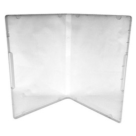 (6) CheckOutStore Plastic Storage Cases for Rubber Stamps with 8 Tabs, 1/2" (14mm) inch Spine Size (Clear)