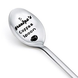 Gifts for Grandpa Papa Spoon Gifts from Grandkids Birthday Gifts for Grandpa Father Day Gifts for Grandfather Granddad Coffee Lover Gifts for Men Papa Gifts for Grandpa Coffee Spoons