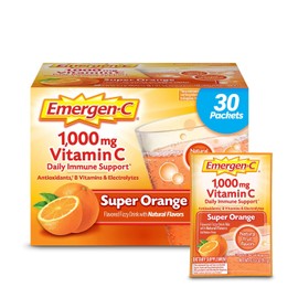 Emergen-C - 1,000 mg de vitamina C en polvo para apoyo inmunolgico, suplemento diario de vitamina C con zinc, manganeso, vitaminas B y electrolitos,  